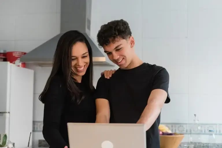 Husband and Wife in Kitchen